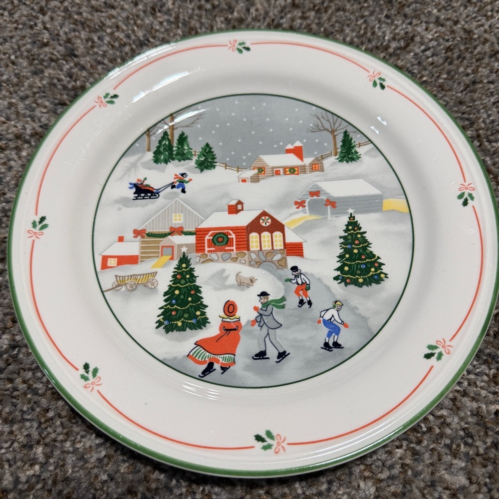Sango 3900 Silent Night Christmas Plate 7.5” Replacement Korea Joan Luntz Xmas‎